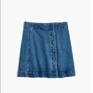 Madewell Denim A-Line Mini Skirt
